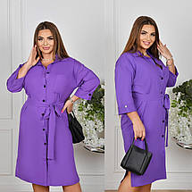 Літня сукня-сорочка батал Розміри: 48-50, 52-54, 56-58, 60-62, 64-66, фото 4