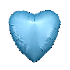 18" ANAGRAM-АН 063 СЕРЦЕ Світло-блакитне | Pearl Pastel Blue | 80046