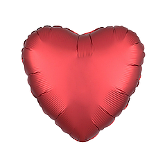 18" ANAGRAM-АН 102 СЕРЦЕ Сатин Червоне | Sangria | 38584