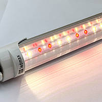 Рожева LED лампа Т8 G13 16W 1,2м для освітлення м'ясного прилавка двостороннє підключення