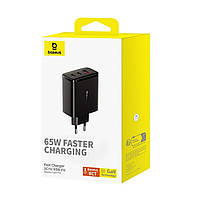 Мережевий зарядний пристрій Baseus Cube Pro Fast Charger 2C+U 65W EU Cluster Black, фото 5