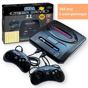 Ігрова приставка SEGA MEGA DRIVE 2 з 368 вбудованими іграми ретроконсоль із підтримкою картриджів Лучшая цена