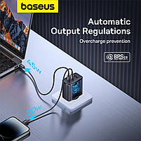 Мережевий зарядний пристрій Baseus Cube Pro Fast Charger 2C+U 65W EU Cluster Black, фото 10