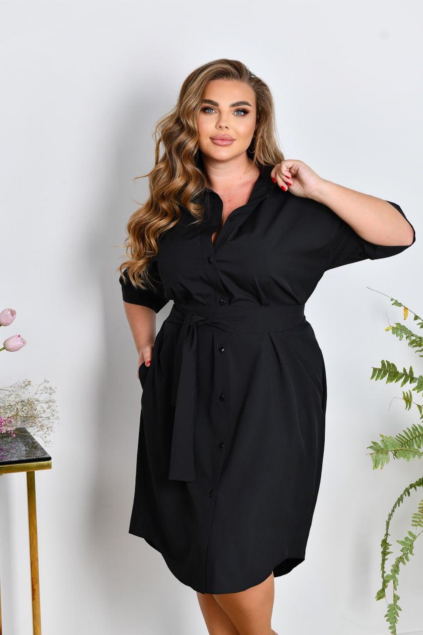 Літня сукня-сорочка батал Розміри: 48-50, 52-54, 56-58, 60-62, 64-66