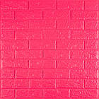 3D панель самоклеюча 700х770х5мм цегла Малинова-червона (108-5) SW-00001364