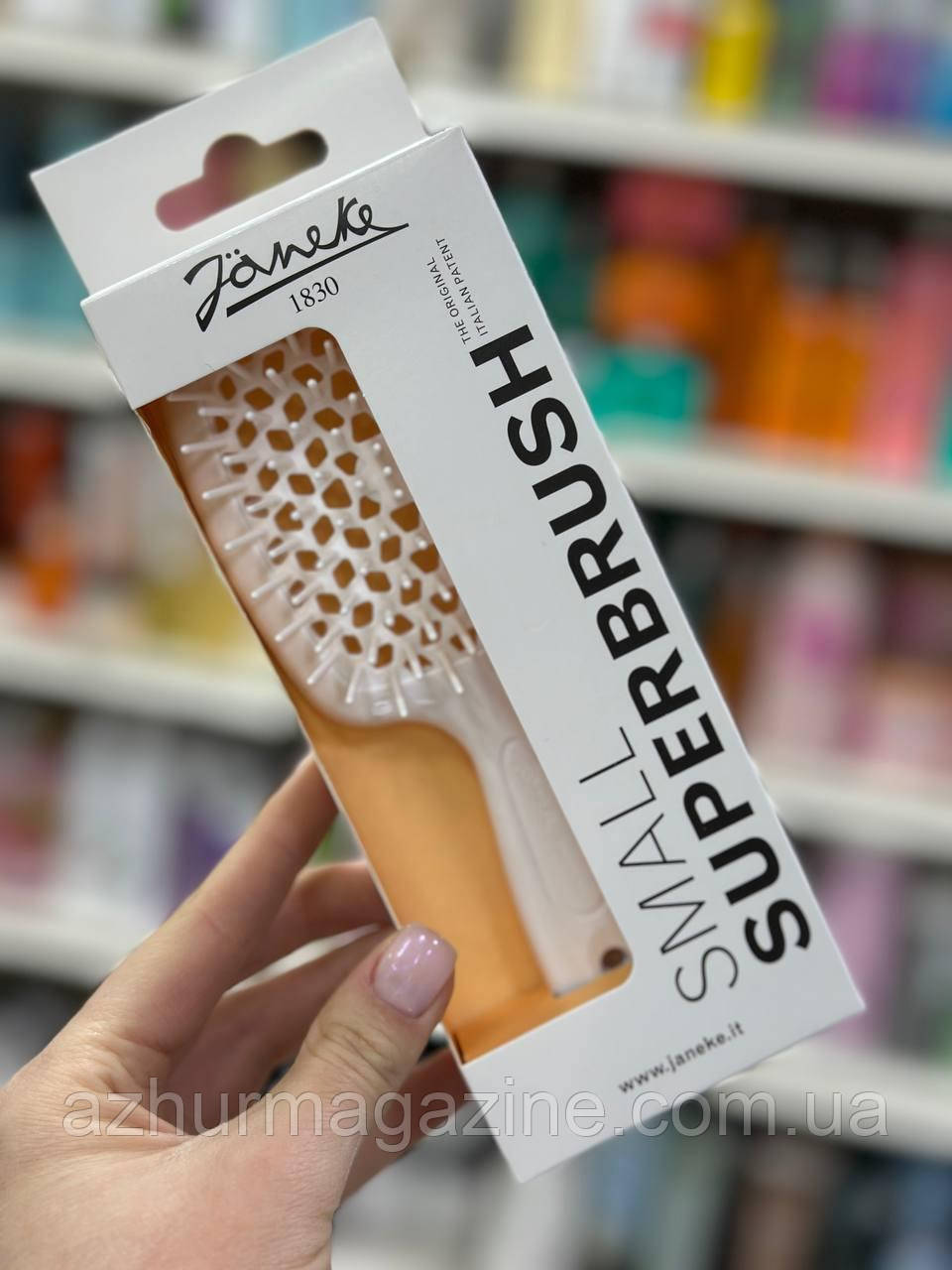 Щітка для волосся Superbrush Small Janeke біла однотонна