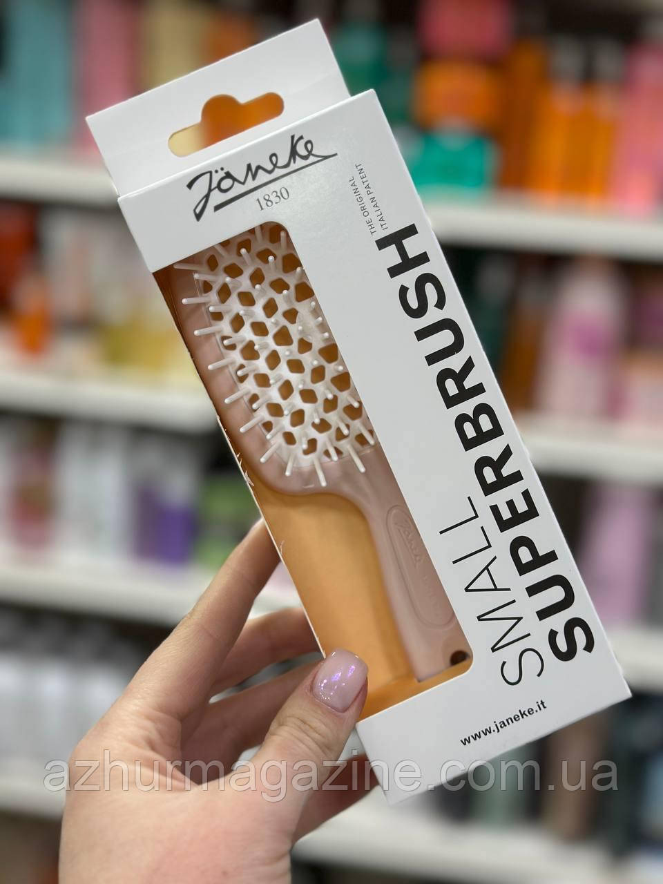 Щітка для волосся Superbrush Small Janeke пудра з білою серединкою