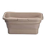 Складний кошик для пікніка з кришкою-столиком 44.8х26х14 см Бежевий, фото 4