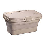 Складний кошик для пікніка з кришкою-столиком 44.8х26х14 см Бежевий, фото 5