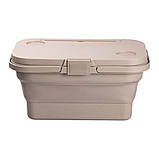 Складний кошик для пікніка з кришкою-столиком 44.8х26х14 см Бежевий, фото 7