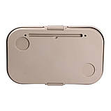 Складний кошик для пікніка з кришкою-столиком 44.8х26х14 см Бежевий, фото 9