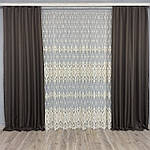 Готові штори Льон-рогожка