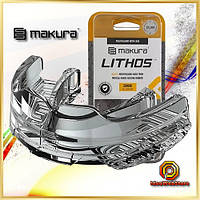 Капа боксерська для боксу ММА та єдиноборств MAKURA Lithos під брекети доросла 11+ з антимікробним футляром термопластикова