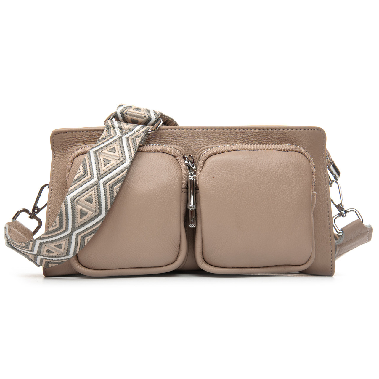 Сумка крос-боді жіноча шкіряна клатч ALEX RAI 2051-9 beige, фото 1