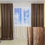 Готові штори Мішковина-мрамор