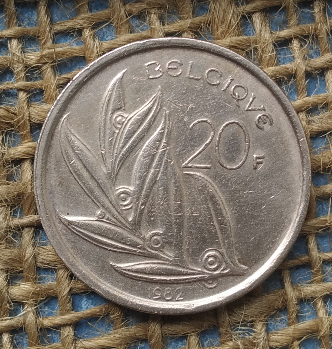 20 франкiв 1982 року. Бельгiя