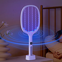 Аккумуляторная электрическая мухобойка, уничтожитель москитов, комаров, моли Weidasi WD-991 с УФ лампой