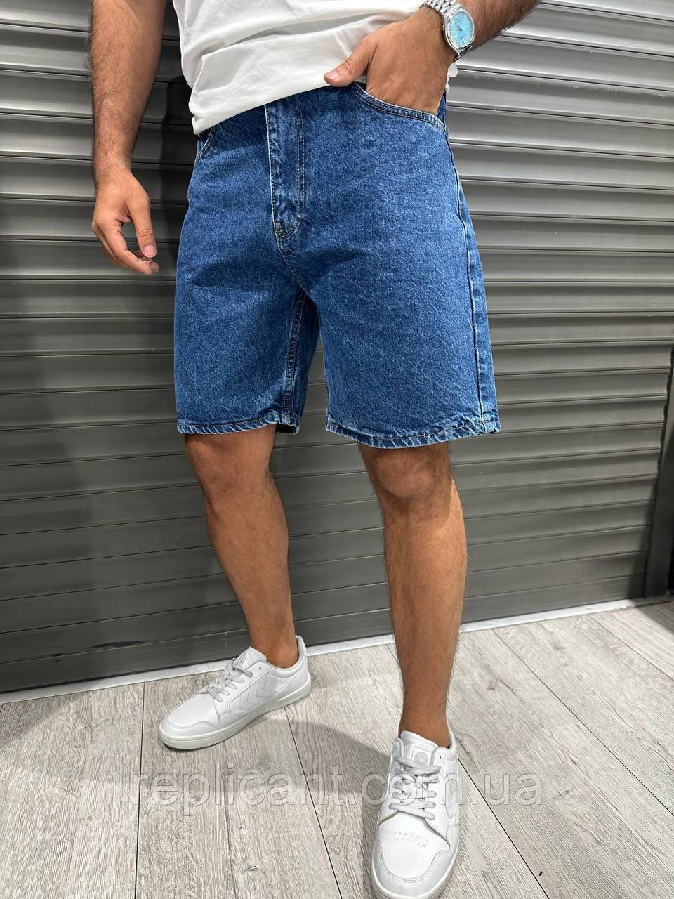 Джинсові МОМ шорти колекція 2025 р Турция Стильные мужские шорты на лето, фото 1