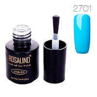 Гель-лак для нігтів манікюру 7мл Rosalind, шеллак, 2701 блакитний corvette