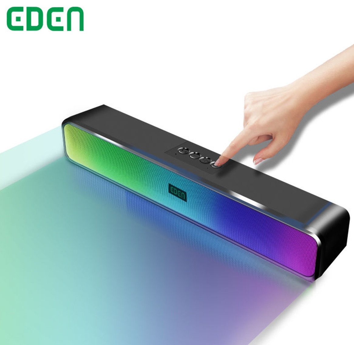 Портативна колонка EDEN ED-Q6 (з підсвіткою, 90x7x11cm, 10W, 2000mah, FM)