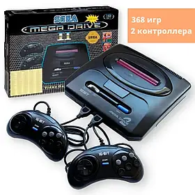 Ігрова приставка SEGA MEGA DRIVE 2 з 368 вбудованими іграми ретроконсоль із підтримкою картриджів SV227