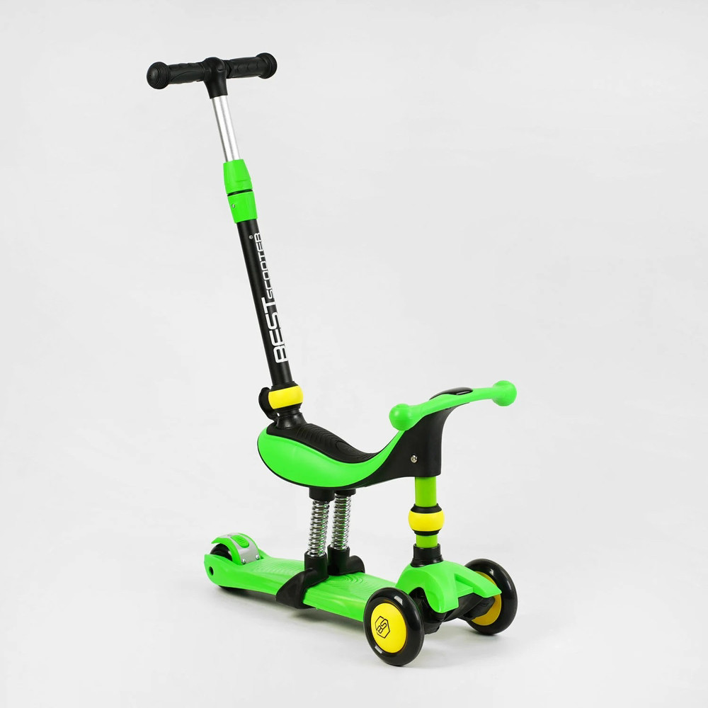 Самокат-велобіг Best Scooter 3в1 із сидінням і батьківською ручкою 30802, фото 1