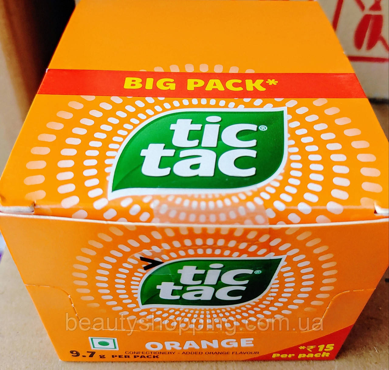 Тик Так драже з апельсиновим смаком Tic Tac Orange big pack 9.7 г 12 штук (упаковка)