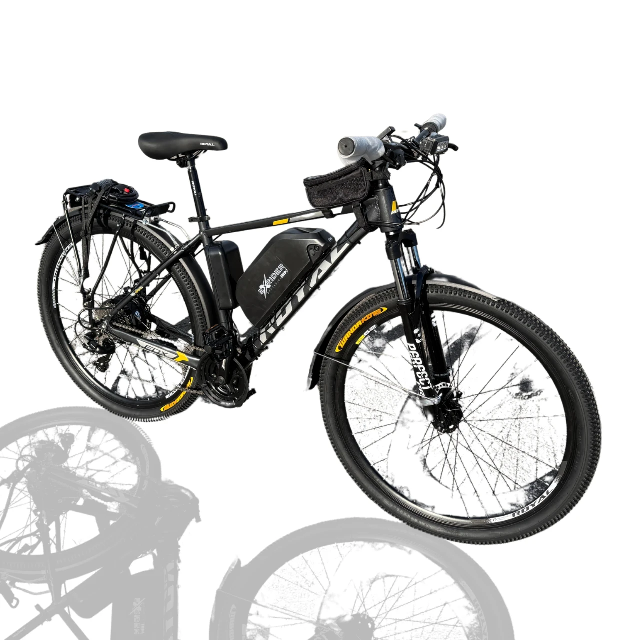Велосипед з Е-комплектом з багажником Royal 29" FOX 2025 48 В 500Вт MXSUS 10 Ah/ до 35 км запас ходу+дисплей LSD4+Pas-ассистент