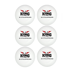 Набір м'ячів для настільного тенісу Newt KingB NE-CM-16, 6 шт, білий, Toyman