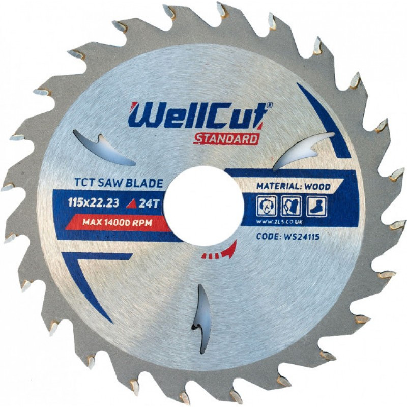 Пилковий диск по дереву 115 мм T-24 WellCut Standard