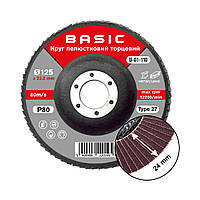 Круг пелюстковий торцевий КЛТ 125 мм P80 BASIC