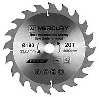 Пилковий диск по дереву 180 мм T-20 MERCURY