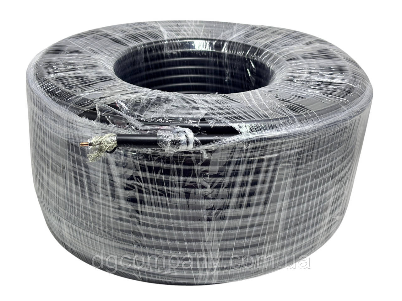 Кабель коаксіальний 50 Ом RG8-TC90, чорний, 100 м