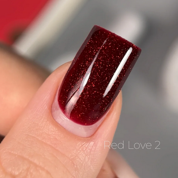 Червоний гель лак Saga Professional RED LOVE 02 бордовий гель лак, вишневий