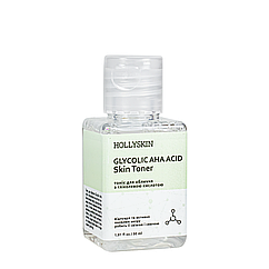 Тонік для обличчя Hollyskin Glycolic AHA Acid Skin Toner із гліколевою кислотою 30 мл