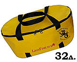 Складне Відро LionFish.sub Сумка для риболовлі, Охоти, Походів - Овальне, 32л ЖОВТОГО КОЛЬОРУ, фото 3