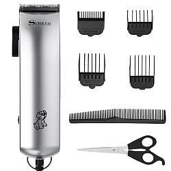 Машинка для стрижки собак + 4 насадки, від мережі, Surker SK-107 / Тример для грумінгу домашніх тварин