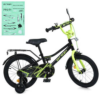 Дитячий велосипед "Prime" чорно-салатовий MB14015-1 G-Rich