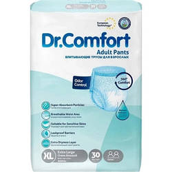 Підгузки для дорослих Dr.Comfort Extra Large 5.5 крапель 30 шт 8680131205622 smart