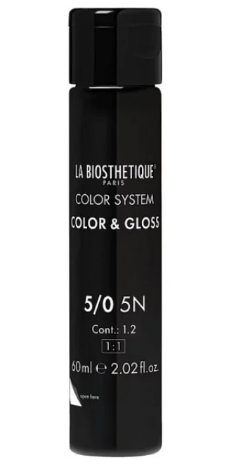 LA BIOSTHETIQUE Color and Gloss Безаміачна гель-фарба для волосся, 60 мл, 5/23 - Світло-коричневий бежевий золотистий