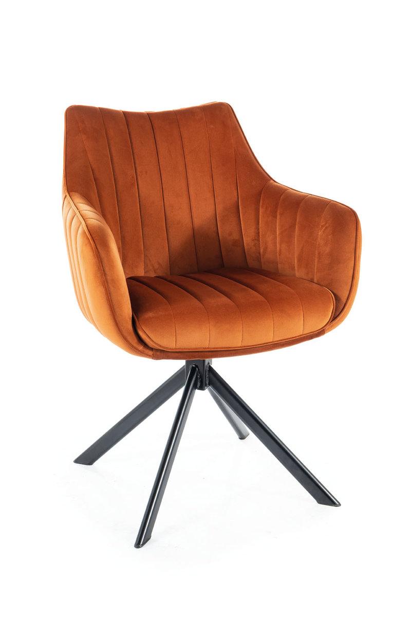 Стілець AZALIA VELVET чорний каркас/цинамон BL.4215, фото 1