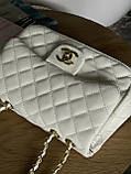 Сумка жіноча Chanel classic — 24 size крос боді білий Шанель, фото 2