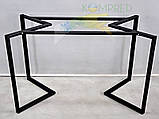 Каркас столика конструкція розбірна 1200х650х750 мм, проф.тр 40х20 мм чорний Kompred OL852, фото 7