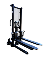 GTM Штабелер гідравлічний 2000кг, підйом-1,6м, довжина вил 1,15м,ширина 330-850мм, колір - чорний
