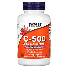 Вітамін С та аскорбат кальцію, Vitamin C-500 Calcium Ascorbate-C, NOW Foods, 100 вегетаріанських капсул