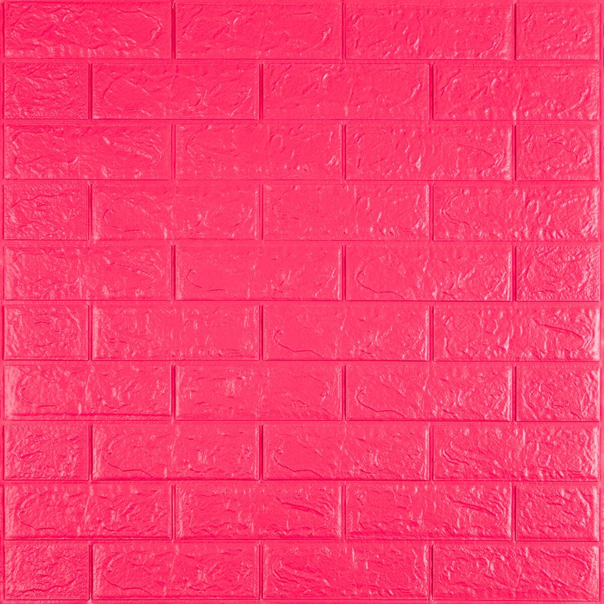 3D панель самоклеюча цегла малинова-червона 700х770х5мм (108-5) SW-00001364
