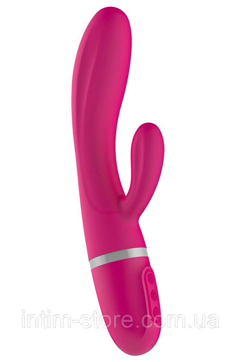 Вібратор-кролик Liebe Bend It Plus Cerise, гнучкий, 2 мотори, 10 режимів, фото 1