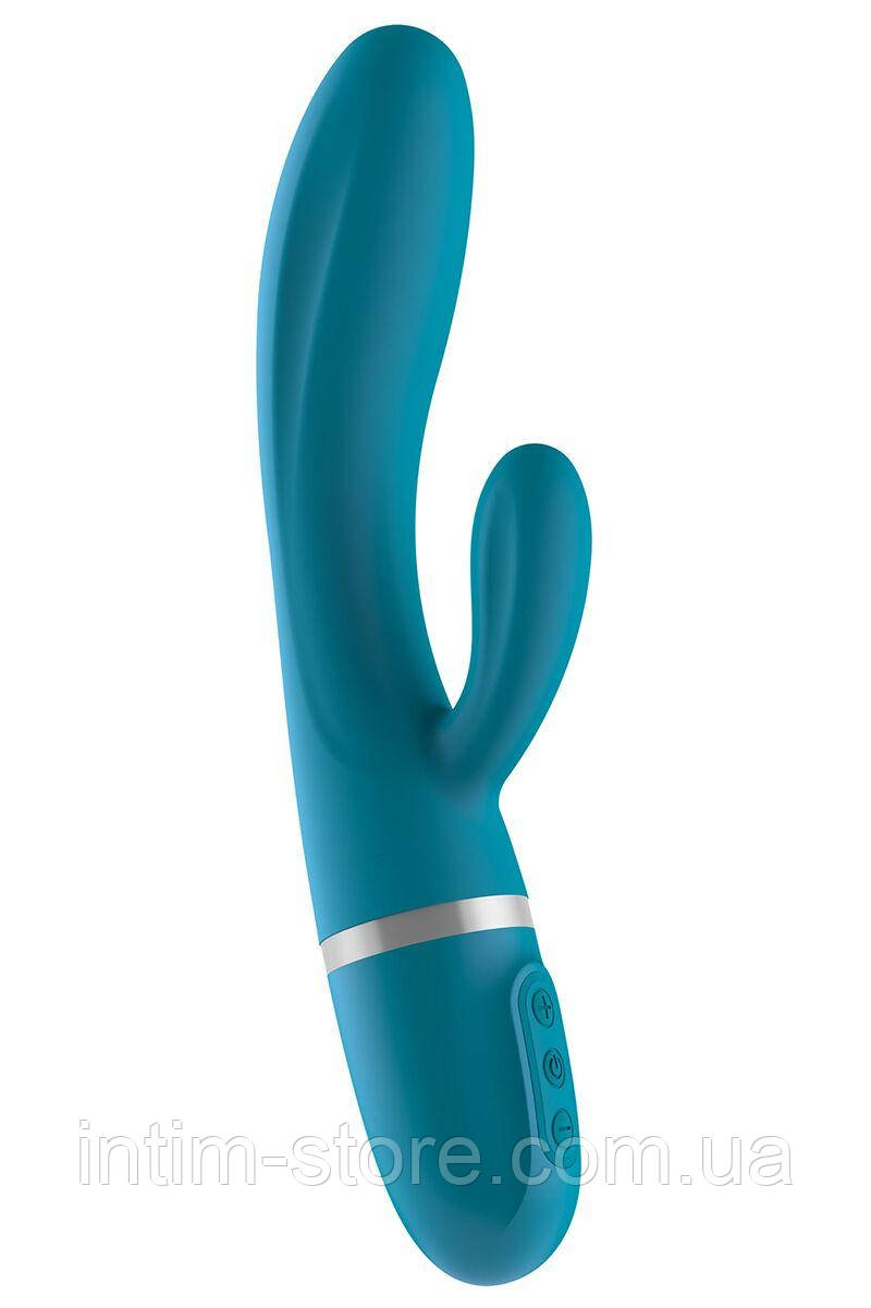 Вібратор-кролик Liebe Bend It Plus Ocean Blue, гнучкий, 2 мотори, 10 режимів, фото 1