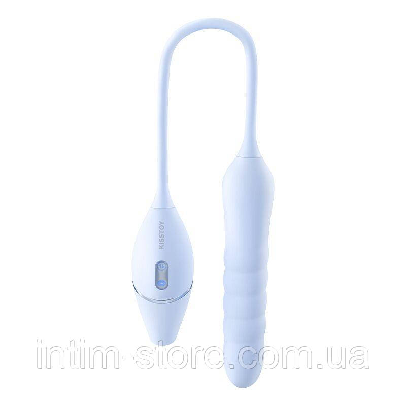Пульсатор з вакуумним стимулятором KISSTOY Cathy III Light Blue, фото 1