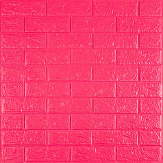 3D панель самоклеюча цегла малинова-червона 700х770х5мм (108-5) SW-00001364
